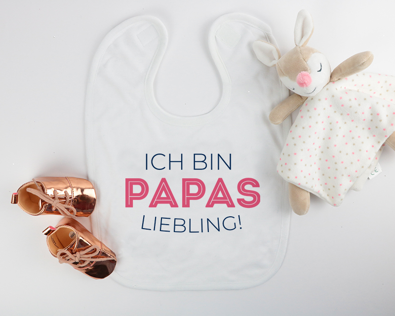 Personalisierbares Baby Lätzchen - Kollektion 'Ich hab's drauf' - Ausführung Rosa