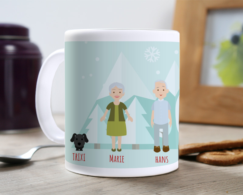 Personalisierte Tasse - Family Circus Weihnachten