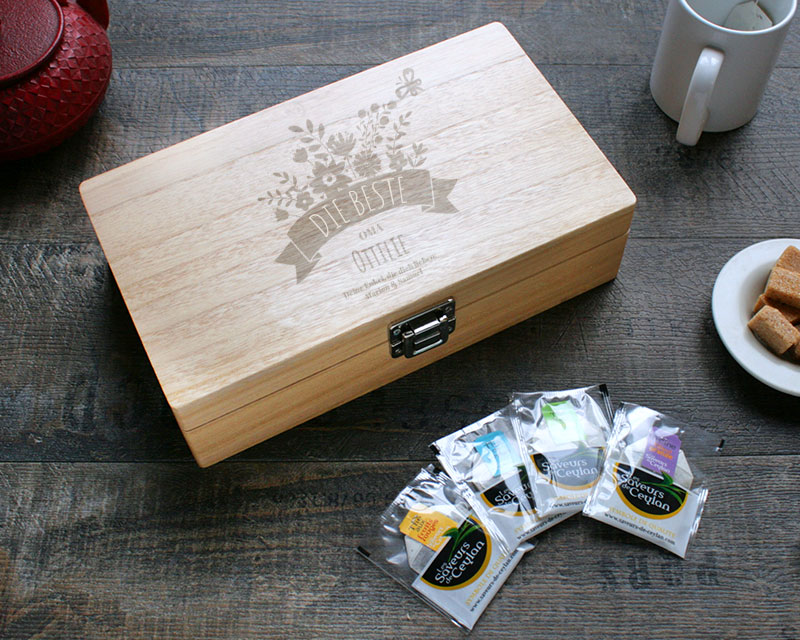 Bild 1 des Produkts Personalisierte Teebox - Kollektion Blumen Oma anzeigen