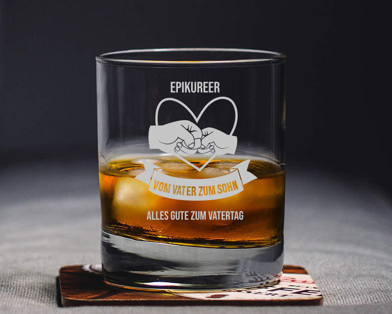 Personalisiertes Whiskyglas - Vom Vater zum Sohn - zur Tochter