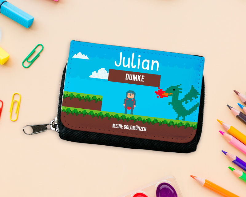 Personalisierbare Brieftasche - Retro Videospiel - für Jungen