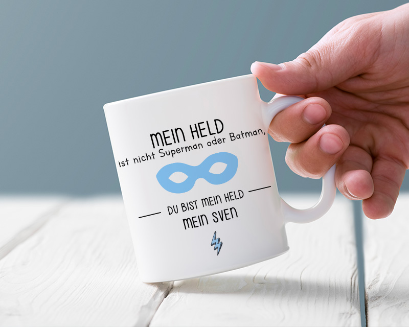 Personalisierbare Tasse - Mein Held