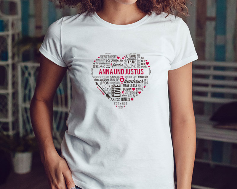 T-Shirt für Frauen Liebesbotschaft