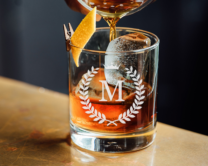 Personalisierbares Whiskyglas - Monogramm Royal