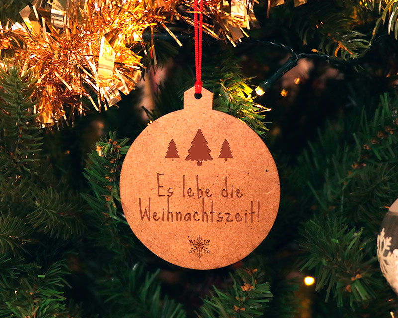 Bild 3 des Produkts Set personalisierbare Weihnachtsanhänger aus Holz - Weihnachtsbaum anzeigen
