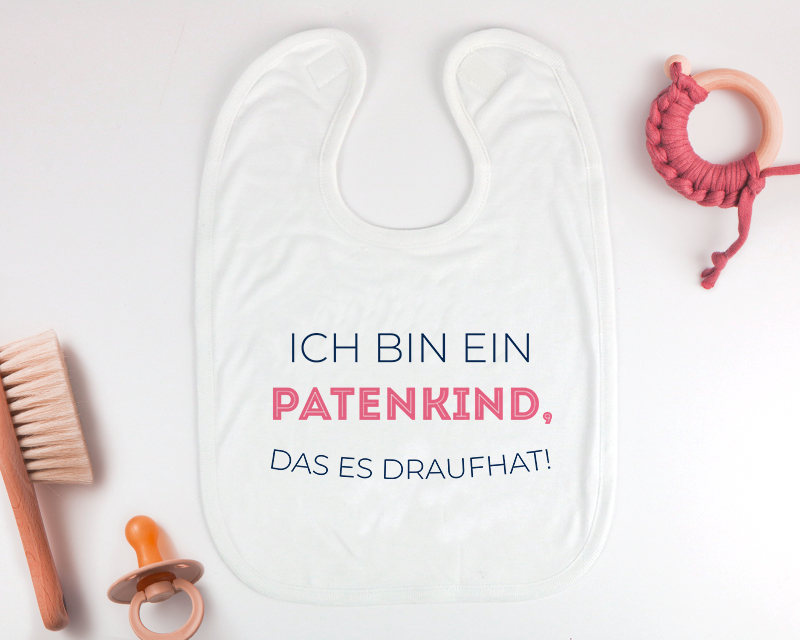 Personalisierbares Baby Lätzchen - Kollektion 'Ich hab's drauf' - Ausführung Rosa