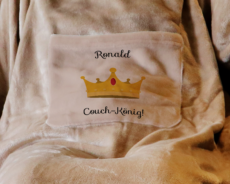 Personalisierte Decke mit Ärmeln - König und Königin